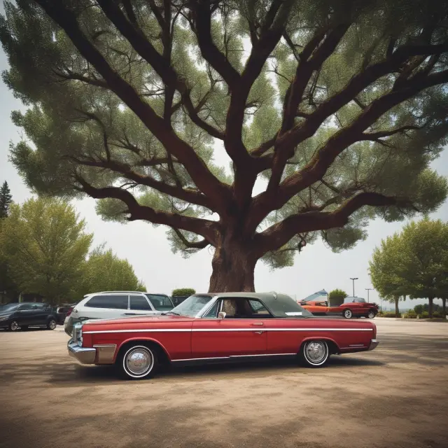 A car dealership, symbolized by an ancient tree, offers financial stability and opportunities for growth through its in-house financing services.