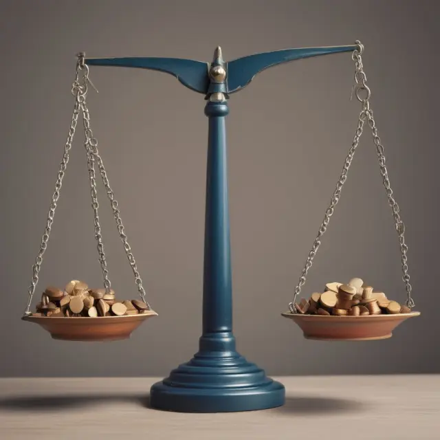 Two scales balance the difference between initial and maintenance margin requirements in a margin account
