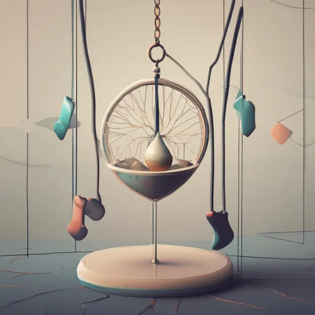 A pendulum representing regulatory changes affecting investor