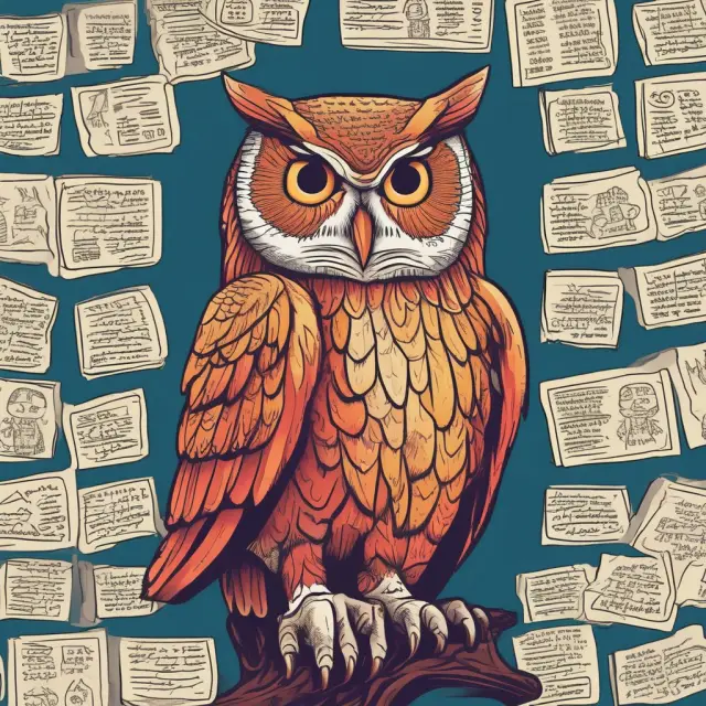An image of a wise owl perched on a branch, holding a scroll displaying frequently asked questions about initial margin and its importance