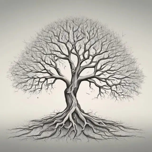 A scaling tree with intertwined branches from two merged companies symbolizing both advantages and challenges of inorganic growth