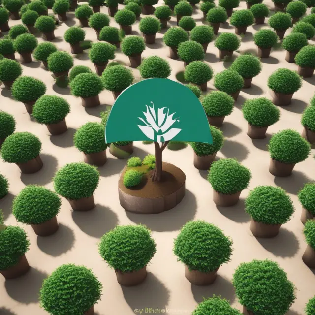 Five growing trees symbolizing successful companies (Dell, Walmart, Starbucks, IBM, Amazon) that expanded through acquisitions
