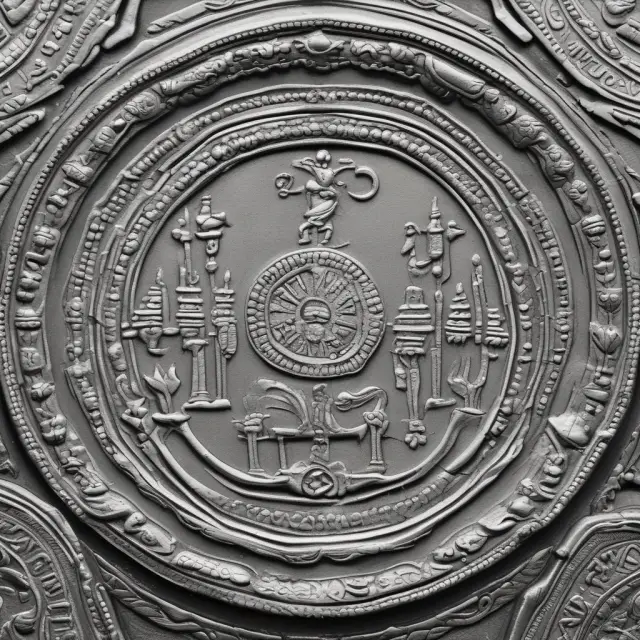 Ancient silver rupee morphs into a modern Indian banknote.
