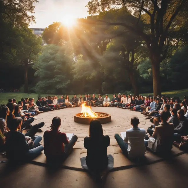 An amphitheater filled with scholars discussing diverse graduate and doctoral programs offered by INSEAD. Keywords: INSEAD, Graduate Programs, Doctoral Programs, Scholars.