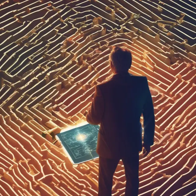 Retiree examines map, planning his path through the labyrinth of legal retirement frameworks to explore in-service withdrawal opportunities