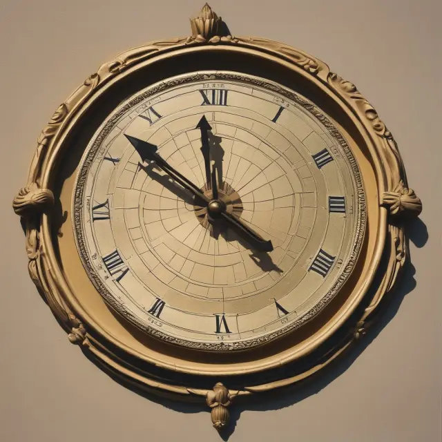 A golden clock hand on a sundial points to 59½, representing the age at which employees can start taking penalty-free in-service withdrawals