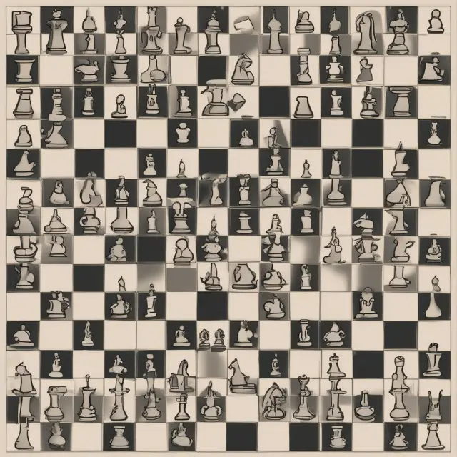 Bull and bear figures on a chessboard representing inside day, with prices forming a contained range