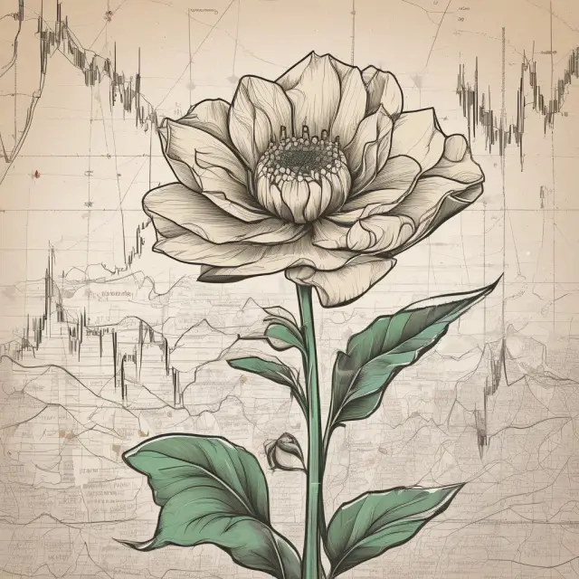 An inside day represented as a resilient flower amidst an uptrend.