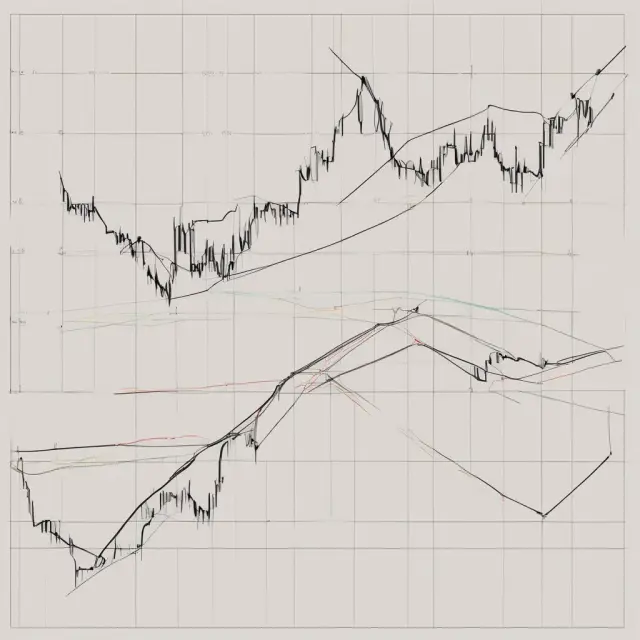 Visualization of a bull and bear chart with an inside day pattern - two contracted charts representing potential continuation within the trend direction