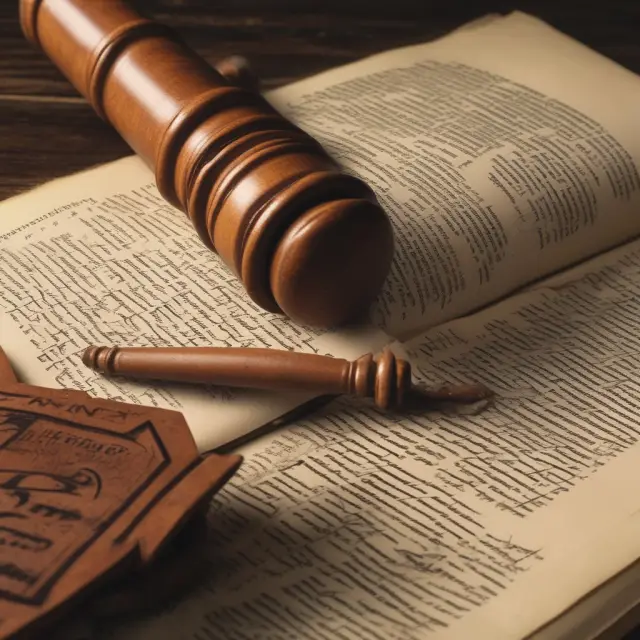 A gavel taps an old scroll as the gates of insolvency laws open, symbolizing financial relief and legal proceedings