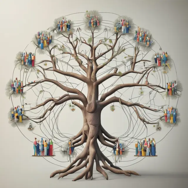 IMA members networking, creating a tree of shared knowledge.