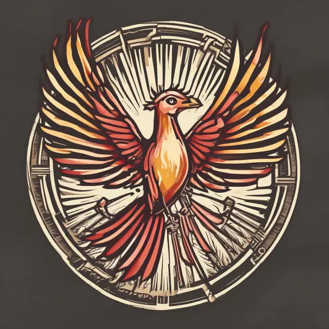 Phoenix emerging from Institute of Management Accountants (IMA) emblem, signifying career advancement through education and networking