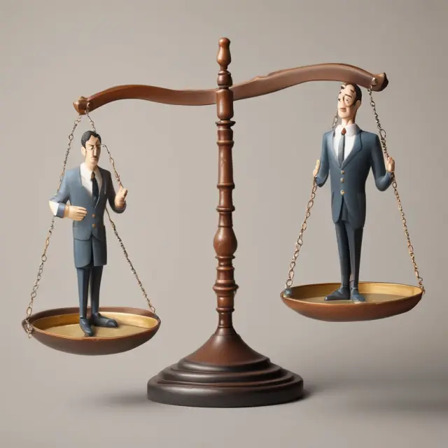 A borrower and lender engaging in a transaction involving debt instruments. This image depicts the exchange of financial tools on a scale, symbolizing balance in the world of finance.