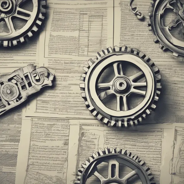 Gears representing bonds (government and corporate), commercial paper, promissory notes, and loans in a well-oiled financial machinery