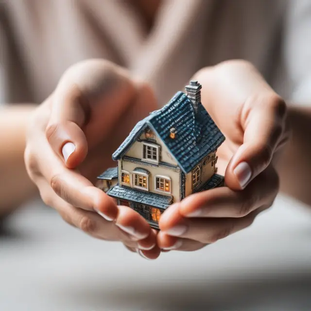 Two hands holding a precious gem, illustrating a homeowner