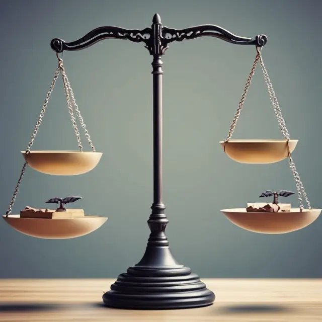 Balancing scale representing investment banking underwriters assessing risk and evaluating company financials during IPO process