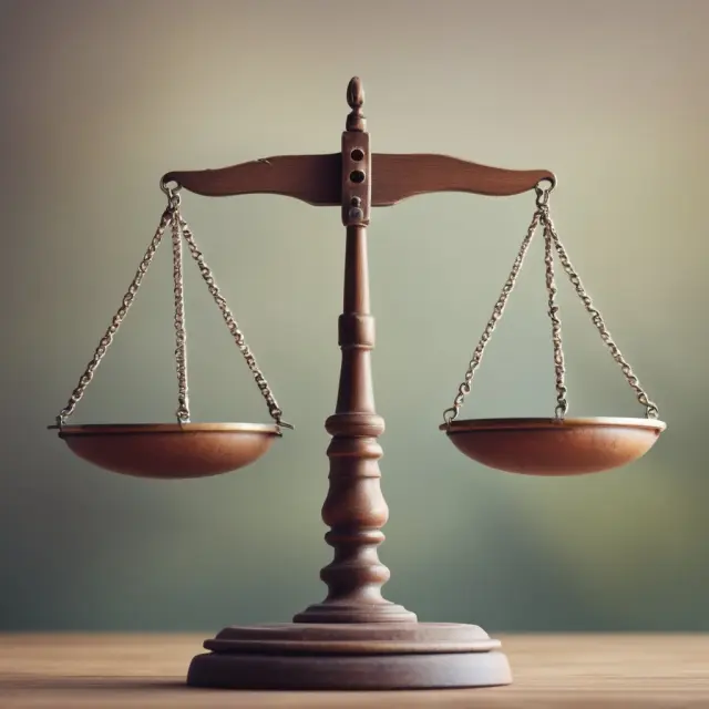 Underwriters assessing risks and determining premiums by weighing factors on a balance scale