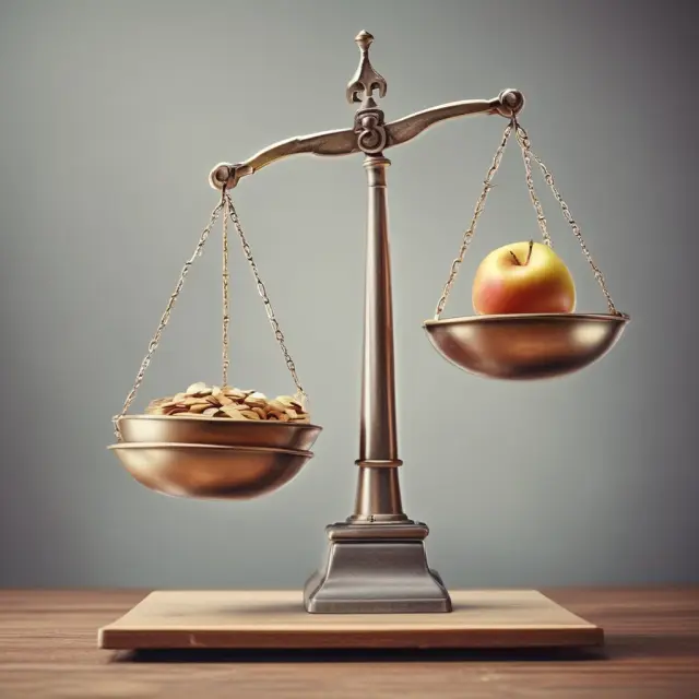 A balanced scale with healthy habits, such as exercise and nutrition, influencing the outcome of future life insurance premiums following a claim