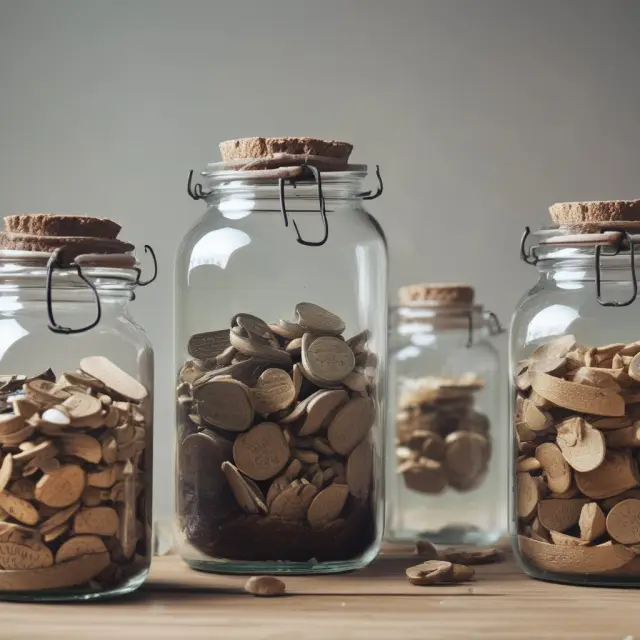 Jars with water representing various insurance claims, affecting an unbalanced scale symbolizing premium changes