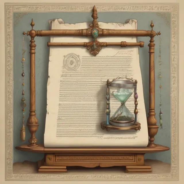 Scroll revealing intangible assets