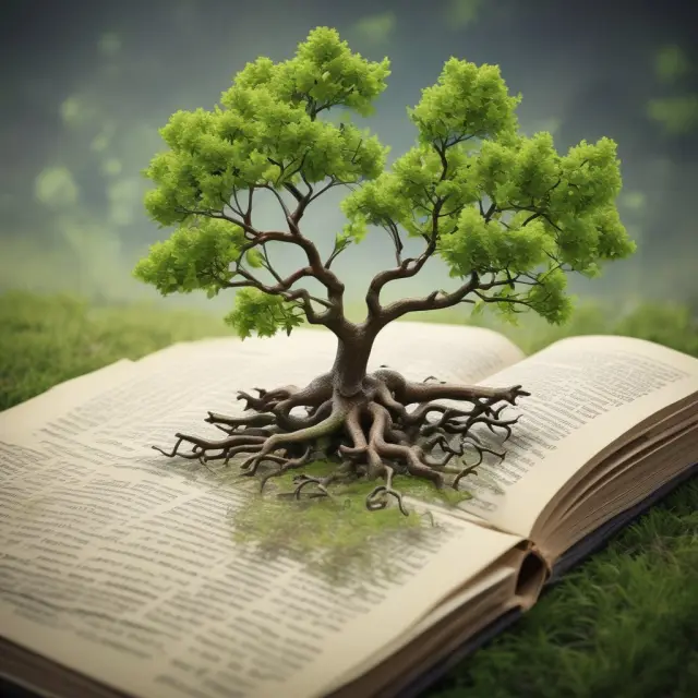 An image of a lush, radiant garden representing intangible assets. Balance sheets and income statements water this garden to ensure growth and transparency.