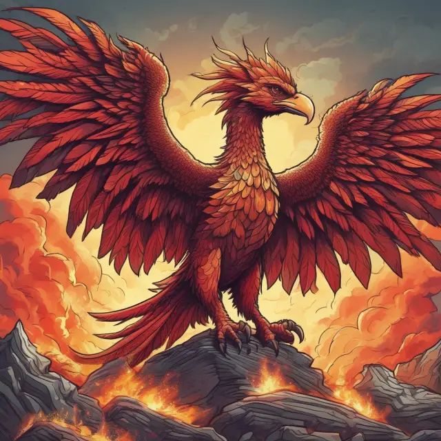 A collection of mythical phoenix birds representing regulatory bodies arising to monitor and ensure a stable interbank deposit market