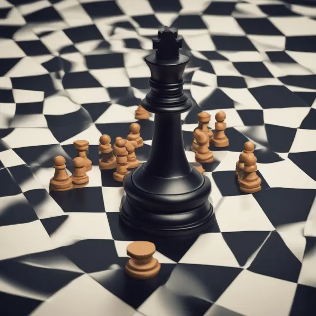 Decentralized interbank market scene with central banks as rooks regulating the game.