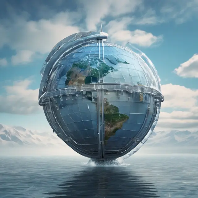 A globe with interconnected financial markets represented as branches from ICE, symbolizing its presence in North America, Europe, Asia, and the Middle East