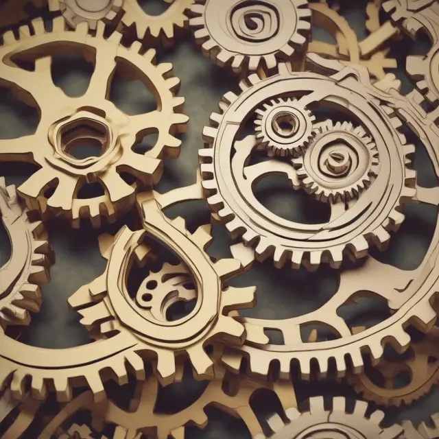 Gears with various sizes interchanging between fixed and floating positions represent the flexibility of Forward Rate Agreements in managing interest rate risk.
