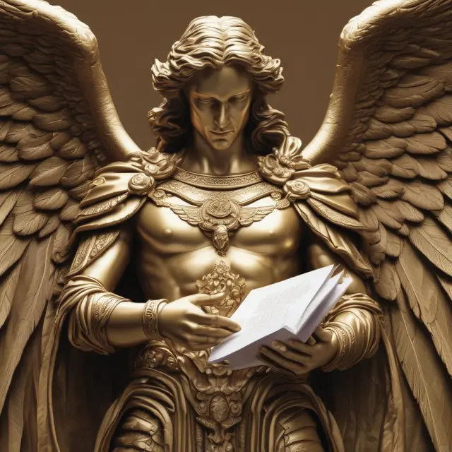 Golden call options shielded by an archangel representing protection from increasing interest rates