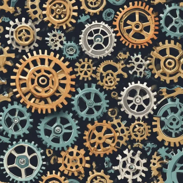 A gearbox made up of interconnected gears, representing frequently asked questions about interest coverage ratios, symbolizing the smooth functioning of a company