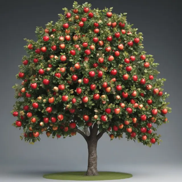 Apple tree with nominal and real apples illustrating nominal and real interest rates.