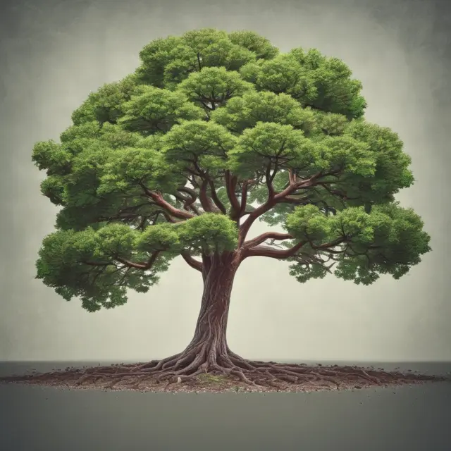 Lender thriving from compounded interest on loans, illustrated as a growing tree
