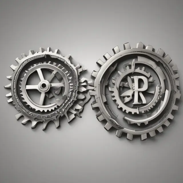 Gears symbolizing interest rates and currency exchange rates forming IRP