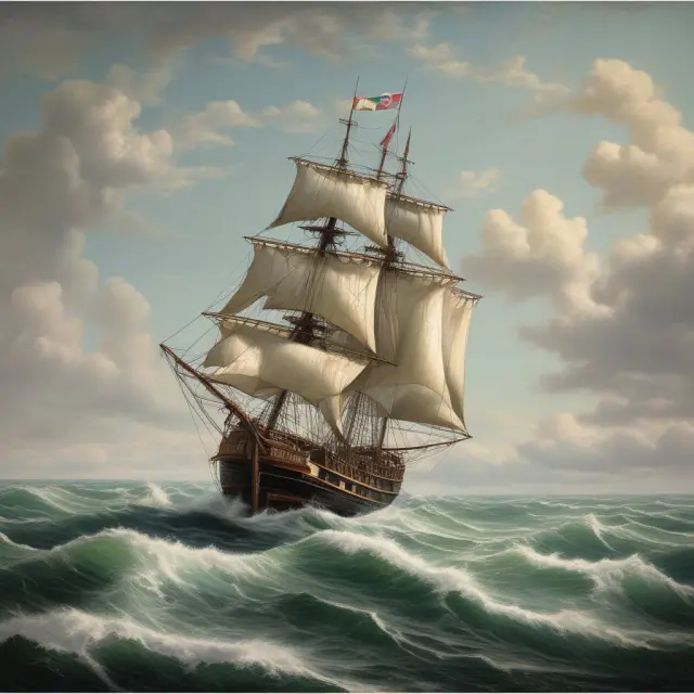 A bondholder navigating an ocean of changing interest rates with a boat symbolizing their portfolio. Durations represented by buoys anchor the boat as opportunities bob in the water.