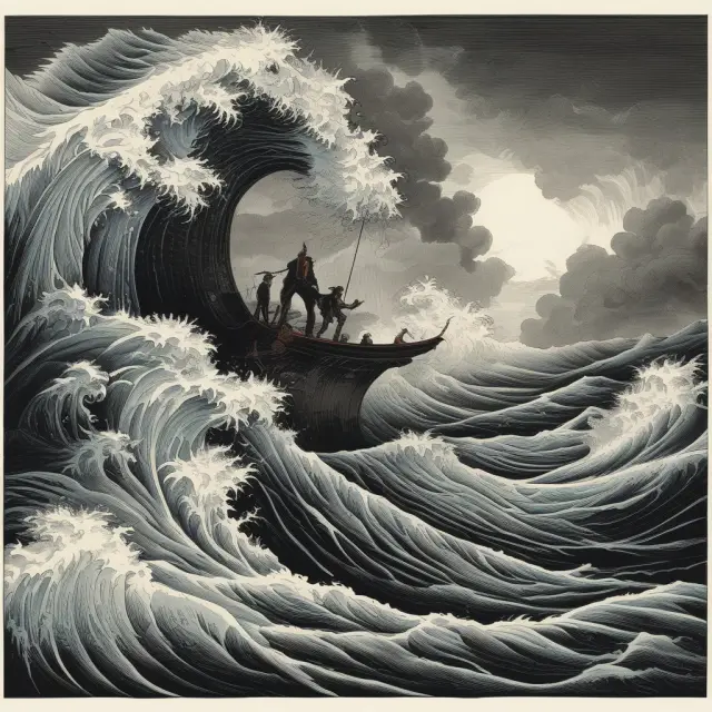 A bond in choppy waters representing the impact of interest rate risk on bond prices