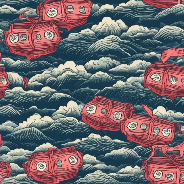 An interest rate swap agreement depicted as a shield protecting financial assets from the waves of fluctuating interest rates, emphasizing risk management benefits