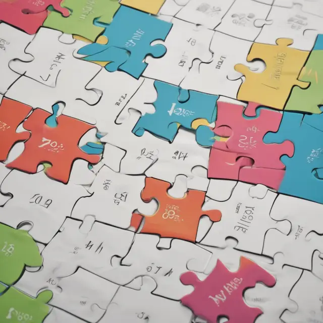 An array of quarterly report puzzle pieces forming a complete calendar image with the text 