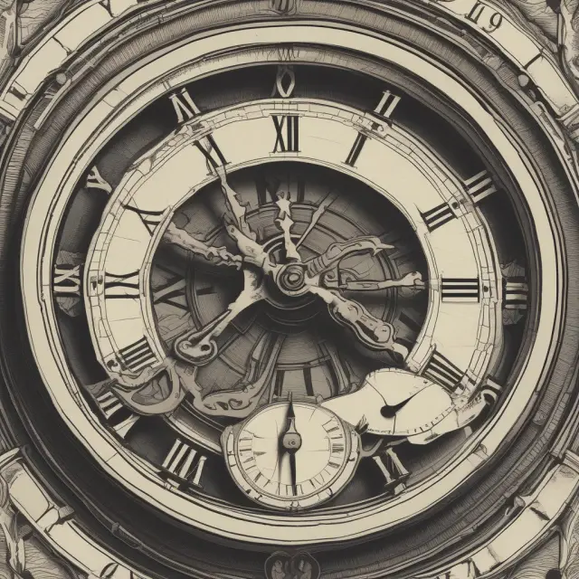 A split clock face contrasting interim and final dividends