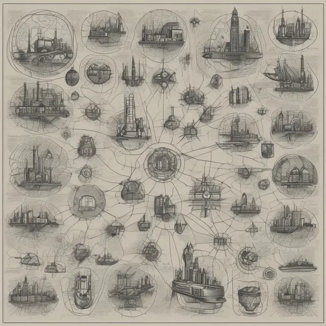 Visualizing the transformation of intermediate goods within a complex production and supply chain network