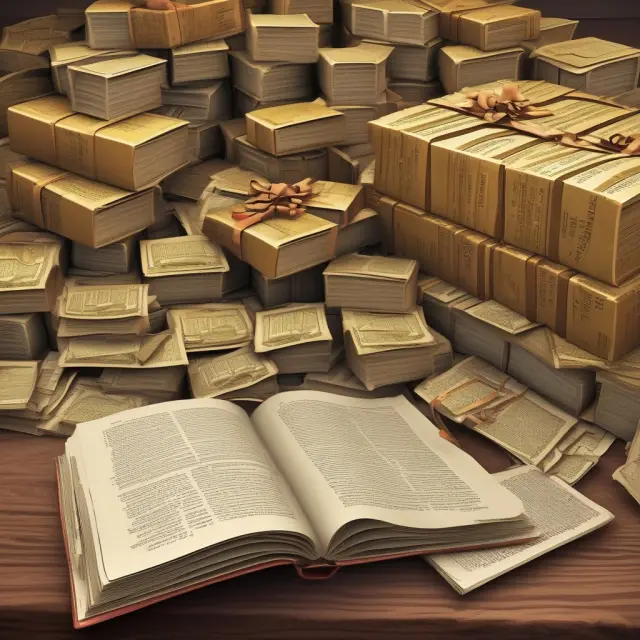 An intricately bound golden book opening to reveal sections on estate and gift taxes within the Internal Revenue Code