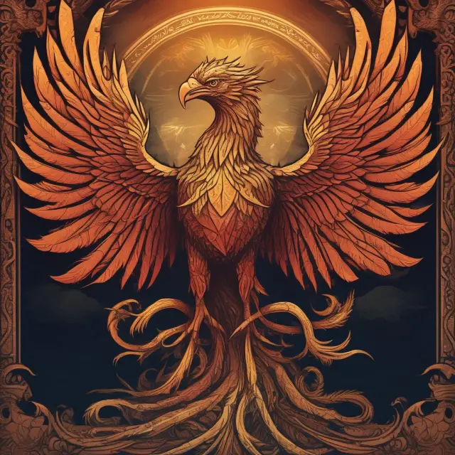 Image: A phoenix rising from a detailed, open book representing the Internal Revenue Code (Title 26) - Enforcing tax laws and administrating the IRS.