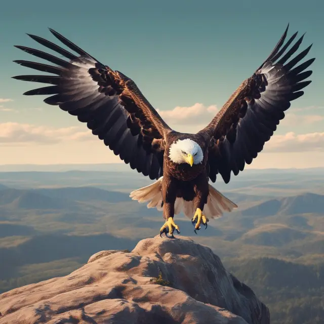 An eagle symbolizes an internal auditor overseeing company activities and suggesting improvements to maintain compliance and promote growth