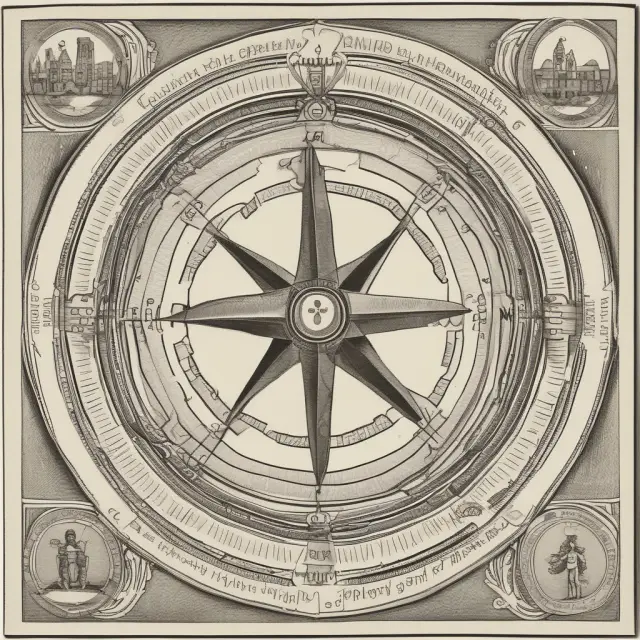 Compass representing SOX Act, steering corporations from scandals towards robust internal controls.