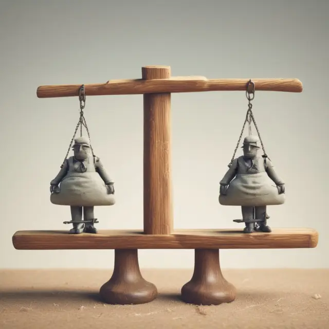 Seesaw illustrating segregation of duties for preventing errors and fraud