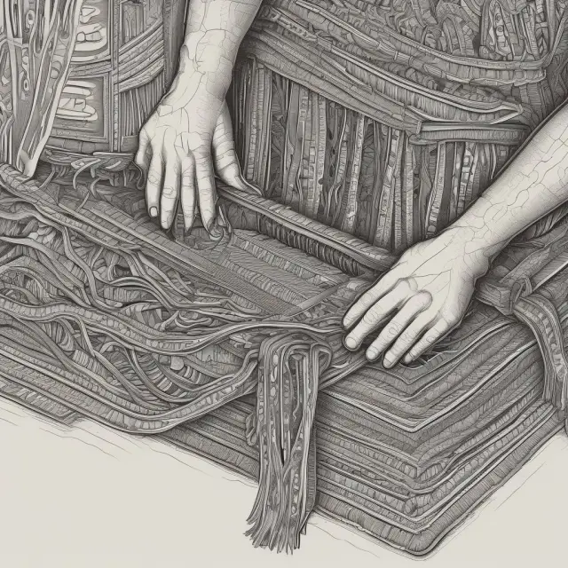 An artisan weaves a meticulous tapestry symbolizing internalization: controlling costs, improving efficiency & maintaining stable prices