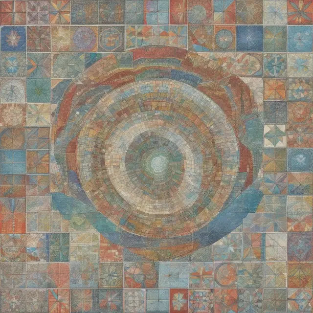 An intricate mosaic of changing landscapes representing countries undergoing development transformations due to IBRD