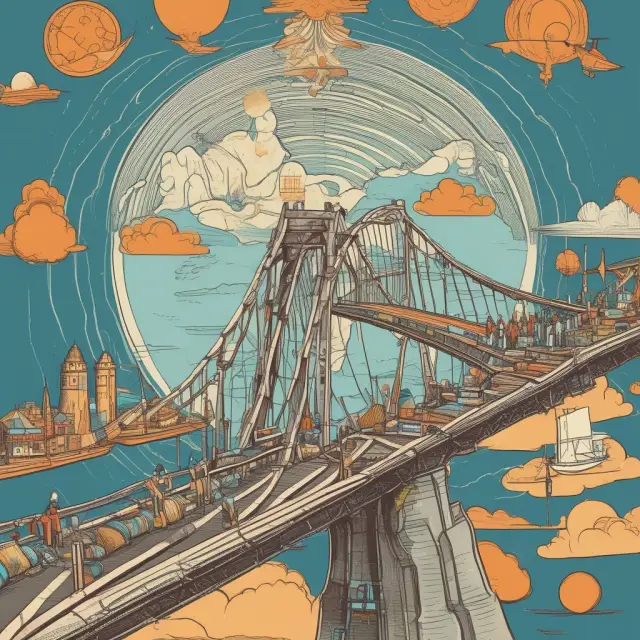 An elegant bridge connects various middle-income countries, symbolizing the IBRD