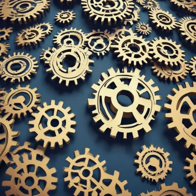 A global network of interconnected business gears representing the International Chamber of Commerce (ICC) and its pivotal role in fostering international trade