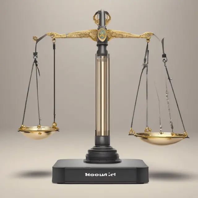 An old-fashioned scale balanced between 
